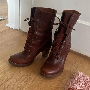 Timberland lace up leather boots